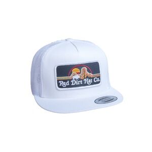 Red Dirt Hat Co. Neon Buffalo Graphic White Western Trucker Cap Adjustable
